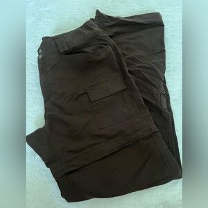 The North Face Convertible Wide Leg Nylon Pant Brown Size 6